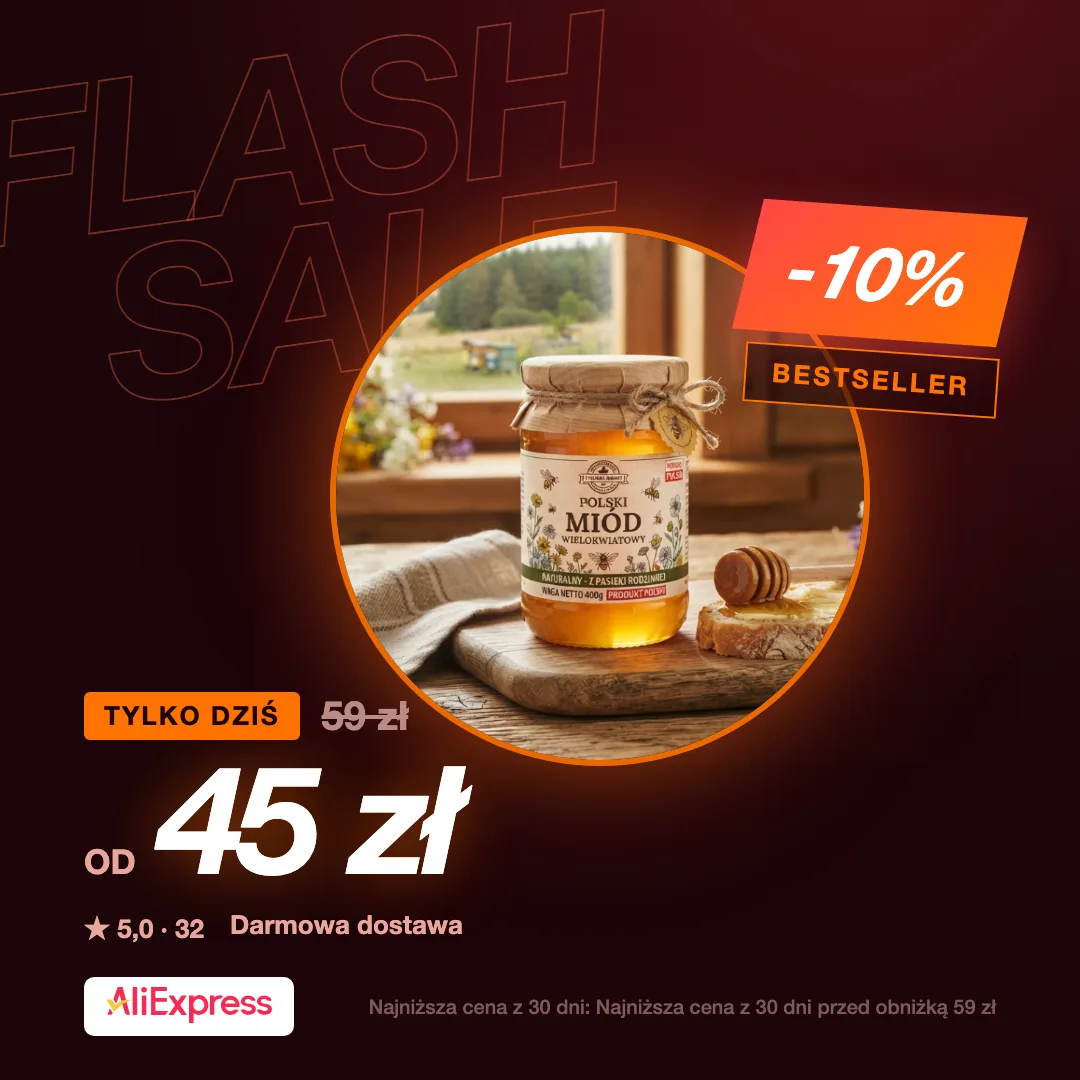 Kreacja produktowa miodu dla AliExpress